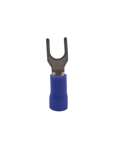 HellermannTyton 3.5mm Blue Insulated Spade Terminal - Electrical Connector