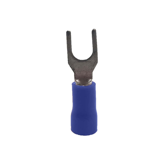 Blue Pre-Insulated Spade Terminal 5.0mm - Fork Terminal Connector for Electrical Wiring