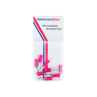 HellermannTyton Terminal Preinsulated Male Red Bullet Electrical Connector - chavda.com