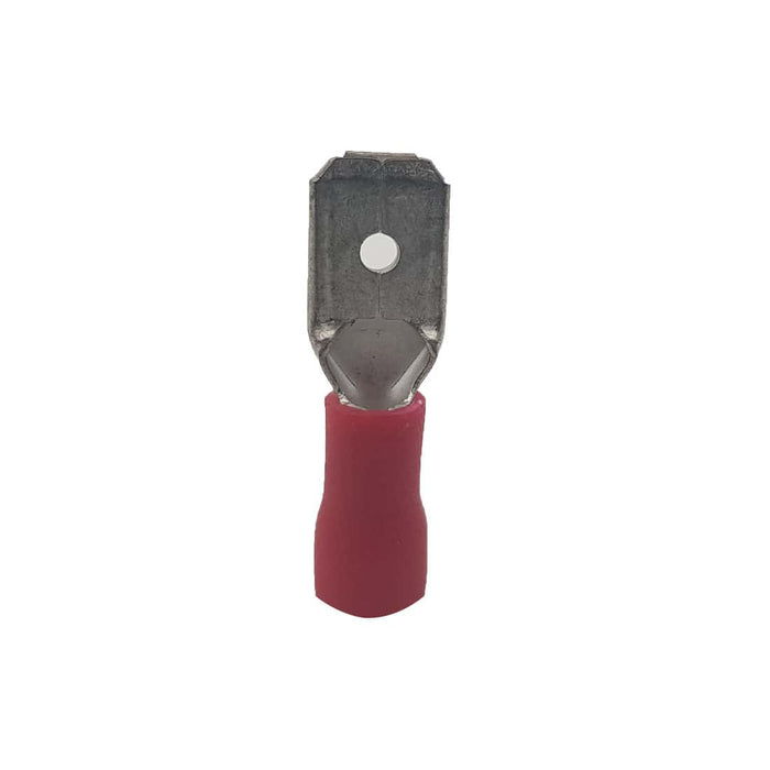 HELLERMANNTYTON Pre-Insulated Red Male Disconnect Terminal 6.35mm - Electrical Connector
