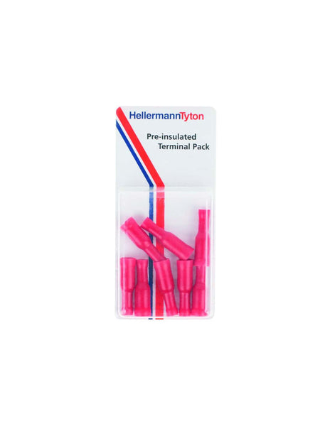 HellermannTyton Pre-Insulated Red Female Bullet Terminal Pack - Electrical Connector