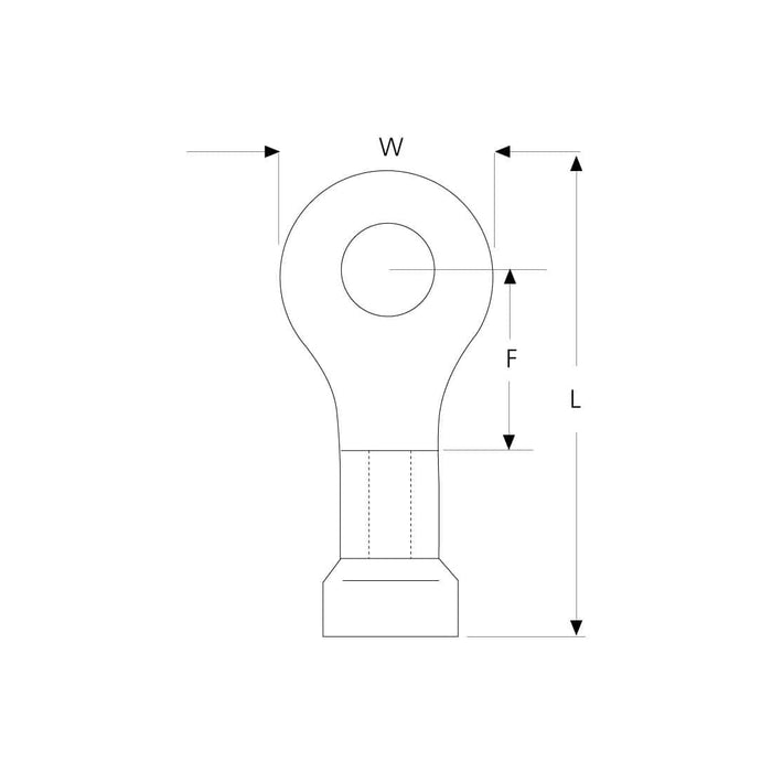 HELLERMANNTYTON 1R5 Red Ring Terminal: Pre-Insulated 5.0mm Connector Diagram