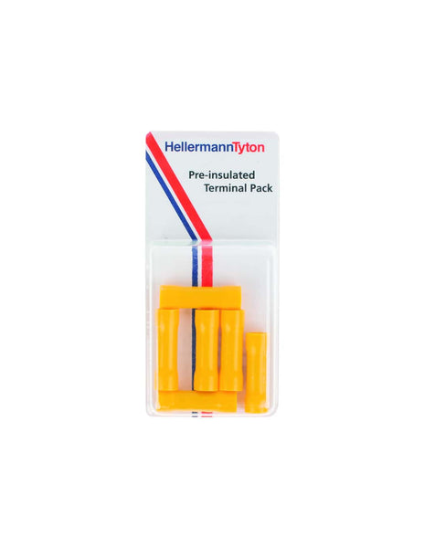 HellermannTyton Pre-Insulated Yellow Butt Terminal 6.64mm - Electrical Connector