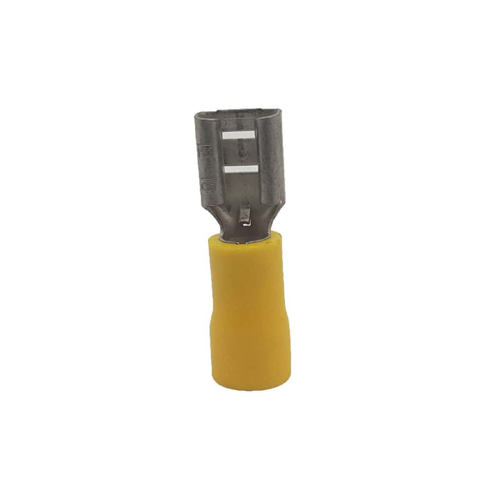 HellermannTyton Terminal - Pre-Insulated Yellow Female Disconnect 6.35mm - Electrical Connector