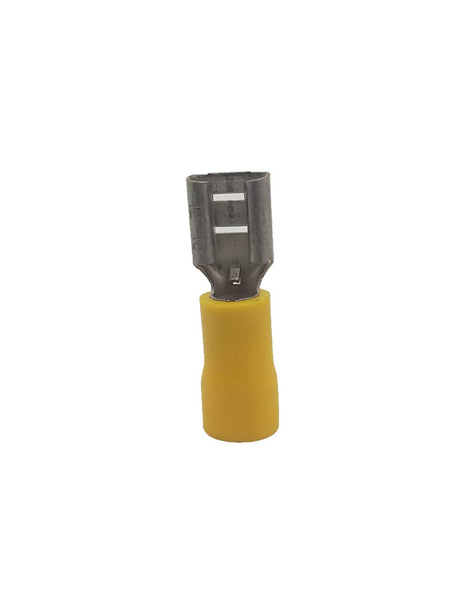 HellermannTyton Terminal - Pre-Insulated Yellow Female Disconnect 6.35mm - Electrical Connector