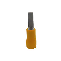 HELLERMANNTYTON Terminal Preinsulated Yellow Flat Blade 10x25.8mm - Electrical Wire Connector