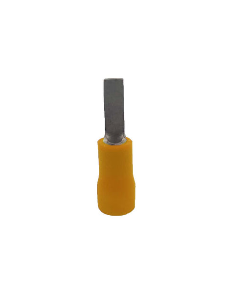 HELLERMANNTYTON Terminal Preinsulated Yellow Flat Blade 10x25.8mm - Electrical Wire Connector