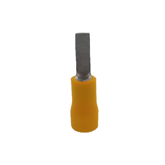 HellermannTyton Pre-Insulated Terminal Yellow Flat Blade 14x4.5mm | chavda.com