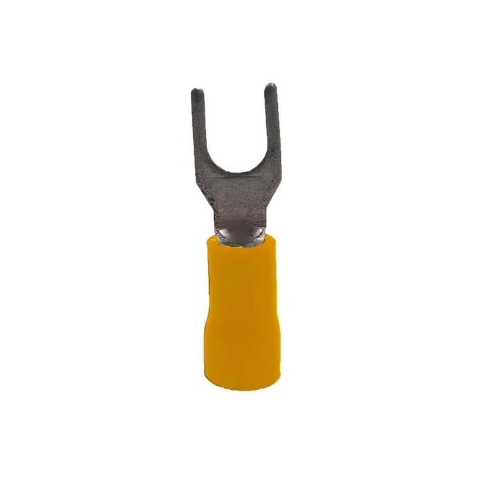 HellermannTyton Pre-Insulated Yellow Spade Terminal 5.0mm - Electrical Connector for Secure Wiring