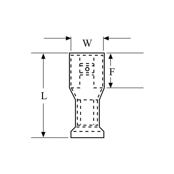 HellermannTyton Terminal Twin Grip Insulated 6.35mm Yellow Female - TF3DF | Electrical Connector