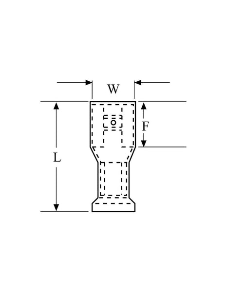 HellermannTyton Terminal Twin Grip Insulated 6.35mm Yellow Female - TF3DF | Electrical Connector