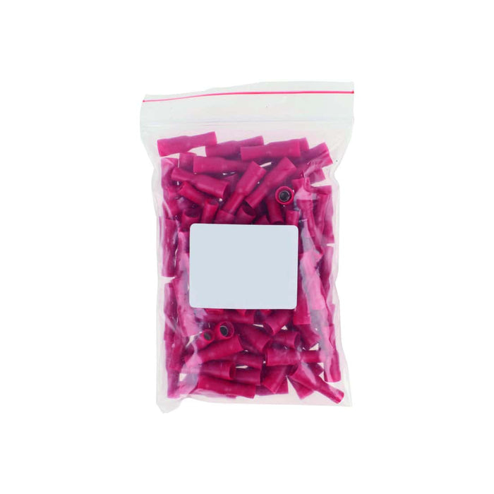 HELLERMANNTYTON Terminal Twin Grip Red Female Bullet 4.0mm - Electrical Connector, Wire Terminal, Crimp Terminal