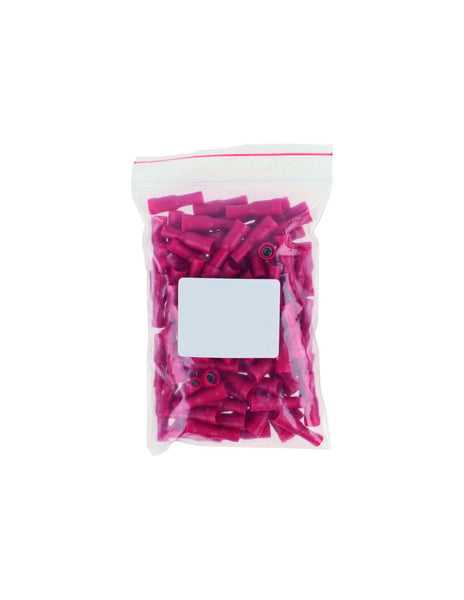 HELLERMANNTYTON Terminal Twin Grip Red Female Bullet 4.0mm - Electrical Connector, Wire Terminal, Crimp Terminal