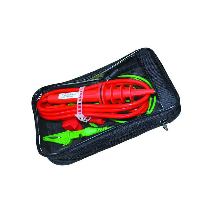 HELLERMANNTYTON TIN8DTLKT Test Leads Kit: 2.7m Red, Black & Green Cables, Clips & Bag - High Voltage Test Equipment