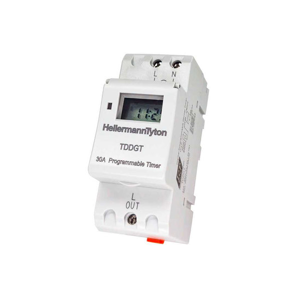 HellermannTyton Timer TopTronic Digital 7 Day 30A Geyser Din Rail Mounted TDDGT-New Model