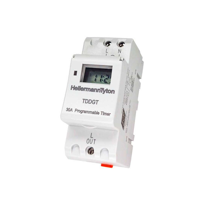 HellermannTyton Timer TopTronic Digital 7 Day 30A Geyser Din Rail Mounted TDDGT-New Model