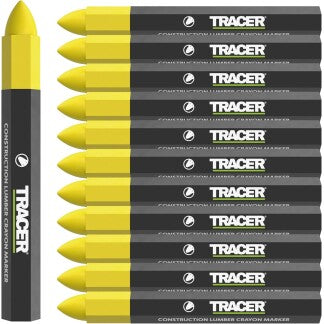 TRACER Lumber Crayon Markers Yellow (12pk) - 10-ACM3