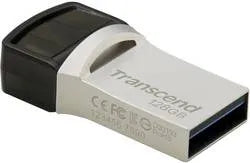 TRANSCEND 128GB JETFLASH 890 USB-C & USB 3.1 OTG FLASH DRIVE - SILVER-TS128GJF890S