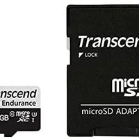 TRANSCEND 350V 256GB HIGH ENDURANCE MICRO SD UHS-I  U3 C10 SDXC - READ 100 MB/S - WRITE 45MB/S - WITH SD ADPTOR Transcend
