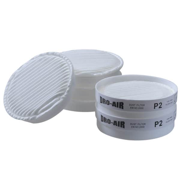 DROMEX P2 Dust Filters - Buy Online! Face Mask Pre-Filters, EN143-2000 Certified. Replacement Filters for Dust Masks.