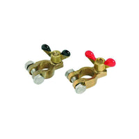 Bronze Battery Terminal Clamps: Marine Grade Positive & Negative Connectors - Heavy Duty Automotive Electrical Wiring