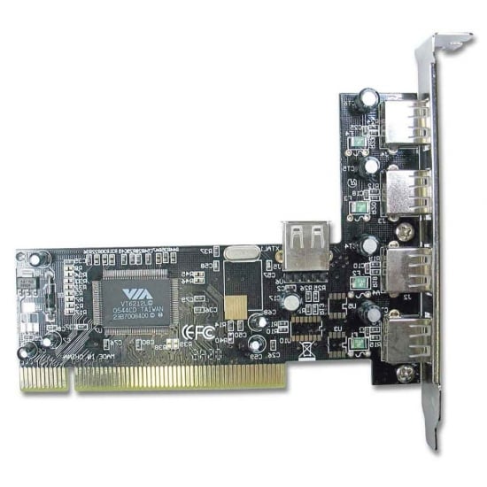 LINDY 4-PORT + 1-INT USB2.0 PCI CARD (51063) - CNV-PCI-4P-USB-L