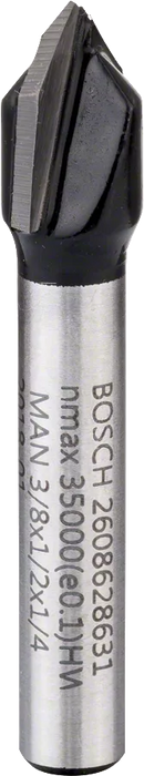 Bosch V-Groove Router Bit 1/4 Inch | Woodworking Tool | Model 2608628631| Wood Carving Chamfering Lettering