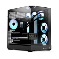 Aerocool APNX V2 Vision Black 3 glass panel case. X-Pand Flow design 4x ARGB Fan included - 360mm radiator  - (APCM-VI02143.11) Aerocool