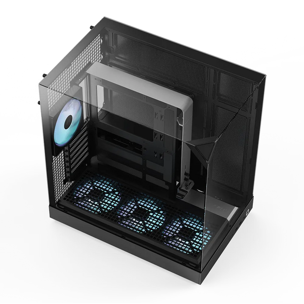 Aerocool APNX V2 Vision Black 3 glass panel case. X-Pand Flow design 4x ARGB Fan included - 360mm radiator  - (APCM-VI02143.11) Aerocool