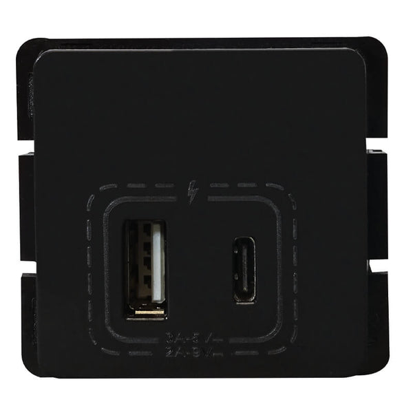 Major Tech VETi 1 - 18W Combined USB-A & USB-C Socket Outlet - Modular | V212BK - image 2