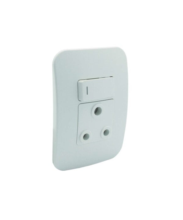 Major Tech Single RSA Socket WT/WT (100mmx50mm) Vertical VG20WTC