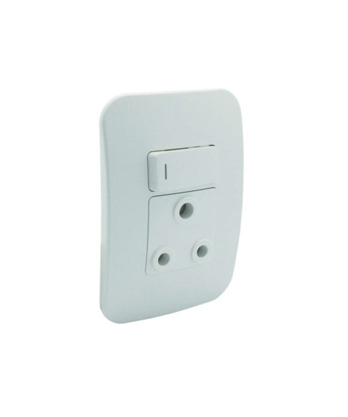 Major Tech Single RSA Socket WT/WT (100mmx50mm) Vertical VG20WTC