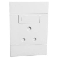 Major Tech Single Vertical RSA Socket WT (100mmx50mm) 2VW121V