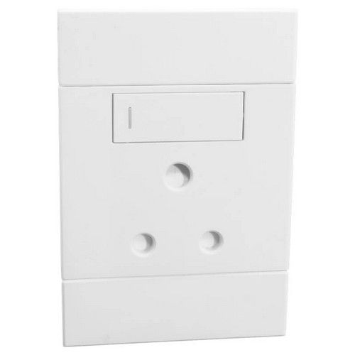 Major Tech Single Vertical RSA Socket WT (100mmx50mm) 2VW121V