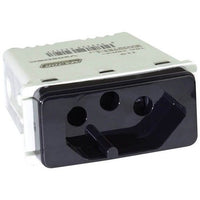 Major Tech 16A Partially Dedicated V-Slim Socket Module (1 Mod) BK 3VM208DBK