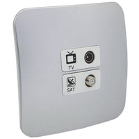 Major Tech TV & Satelite Socket WT/SV (100mmx100mm) V3012CWSV