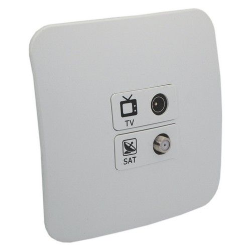 Major Tech VETi 1 - TV and Satellite Socket Outlet - Complete | V3012CWWT