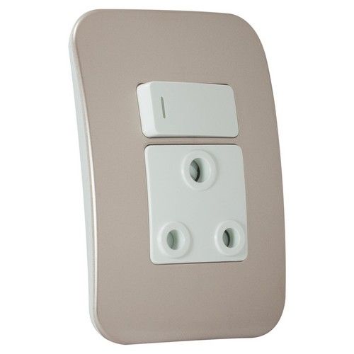 Major Tech Single RSA Socket WT/CN (100mmx50mm) Vertical VG20WCN
