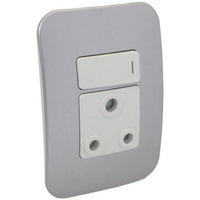 Major Tech Single RSA Socket WT/SV (100mmx50mm) Vertical VG20WSV