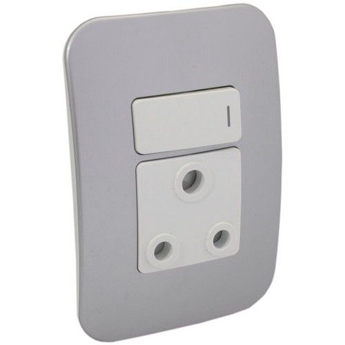 Major Tech Single RSA Socket WT/SV (100mmx50mm) Vertical VG20WSV