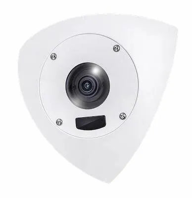 Indoor/Outdoor Corner 5MP Dome AI Camera; 10M IR; Mic; Anti-Ligature Design
