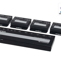 4-Port 4K HDMI Cat 6 Splitter with Receivers - 1 splitter and 4 receivers-VS1824KIT