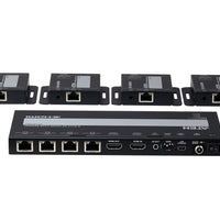 4-Port 4K HDMI Cat 6 Splitter with Receivers - 1 splitter and 4 receivers-VS1824KIT