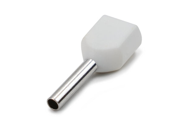 HellermannTyton Cord End Terminal, White, 0.5mm - Electrical Wire Connector