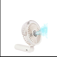 Zartek ZA-105-WHT Rechargeable Handheld Mist Fan - White