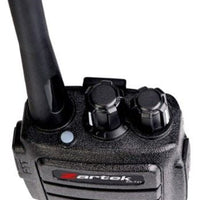 Zartek  ZA-721 two-way radio, UHF handheld transceiver,  2 pin side jack (incl radio, detachable antenna, USB desktop charging cradle, mains adaptor, battery, belt clip) Box